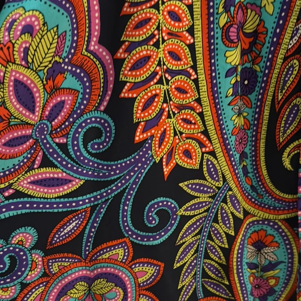 Colorful Paisley Ruffle Dress - Picture 2 of 4